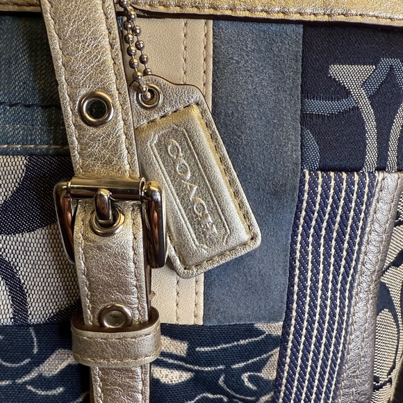 EUC Coach Denim Patchwork Tote 2009 - Picture 2 of 16